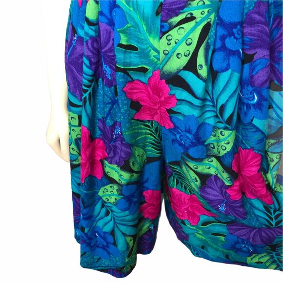 80's/90's Tropical Modest shorts/skirt/Culottes - Picture 2 of 7